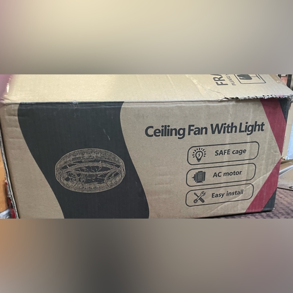 Brand New Shihot Ceiling Fan - Stylish and Safe Addition to Any Room